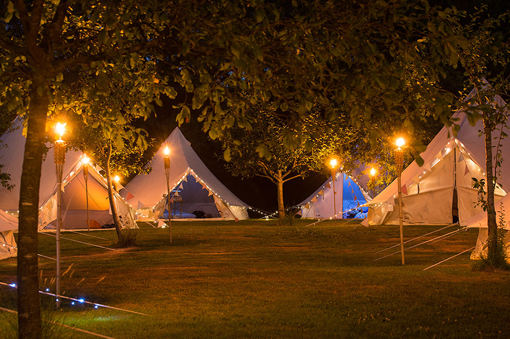 Outdoor glamping accommodation