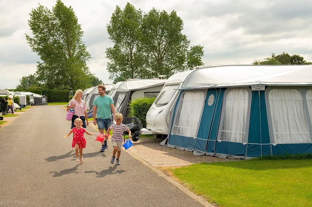 Tents at an outdoor camping site