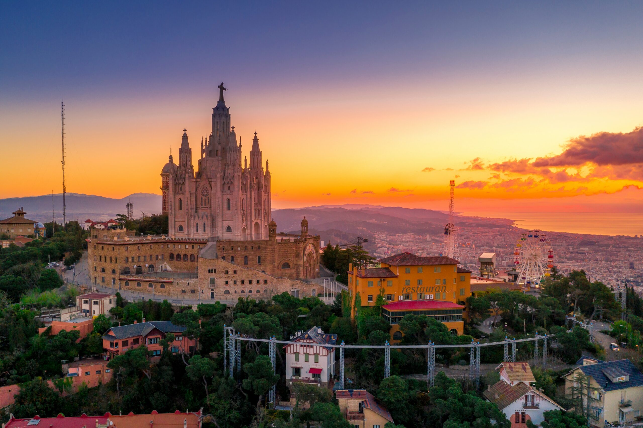 Barcelona city skyline